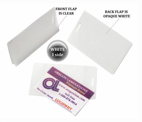 White/clear luggage tag laminating pouches 2-1/2 x 4-1/4 qty 100 for sale