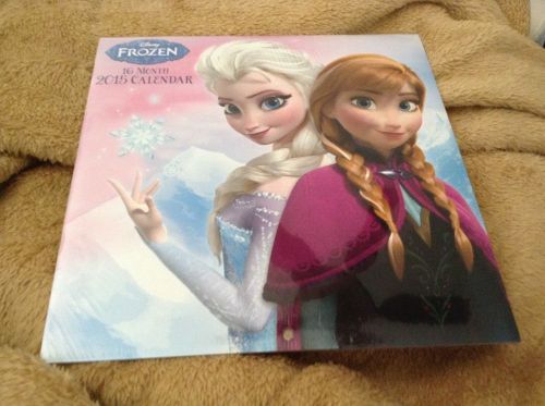 NEW 2015 DISNEY&#039;S FROZEN 16 MONTH WALL CALENDAR~NEW IN PLASTIC ELSA ANNA