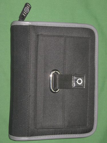 COMPACT ~1&#034;~ Grey Black SPORT Franklin Covey Planner BINDER Organizer NYLON 3424