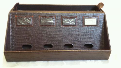 NICE BROWN DESK ORGANIZER