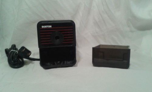 Boston Model 18 Electric Pencil Sharpener Desktop Made in USA Black w red stripe