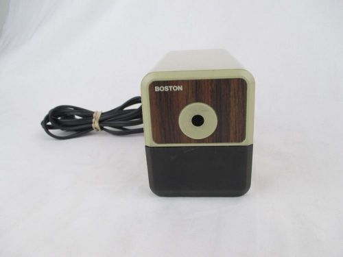 Hunt Boston Model 18 296A Electric Pencil Sharpener &#034;Wood Grain&#034; Free Fast Ship