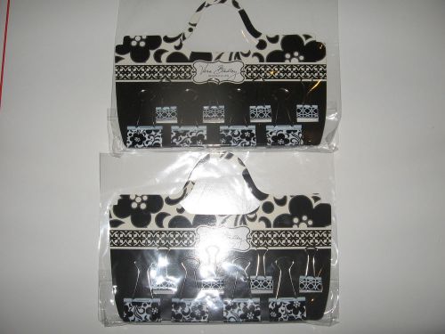 Vera Bradley NIGHT AND DAY Set of 2 Binder Clips NEW NWT