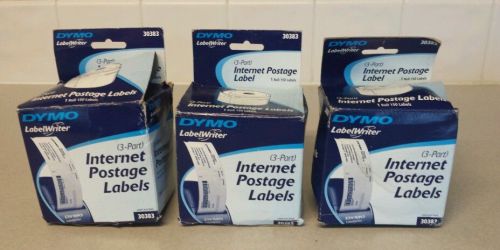 3 x Dymo 30383 3 Part Internet Postage Label (dym30383), Genuine,  450 Labels