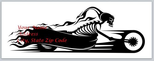 30 Motorcycle Personalized Return Address Labels Buy 3 get 1 free (bo122)