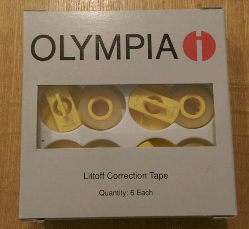 6x Olympia Liftoff Correction Tape NEW for typewriters. Stock# 79363 Ref# G149