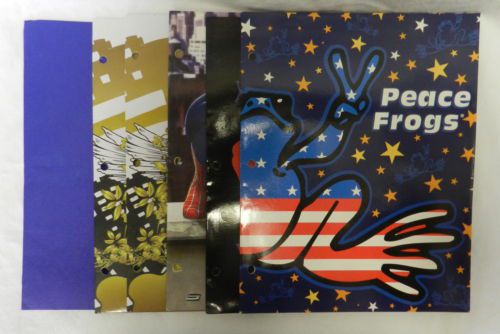 Lot of 6 assorted spiderman spray ground peace frogs pocket portfolio folder for sale