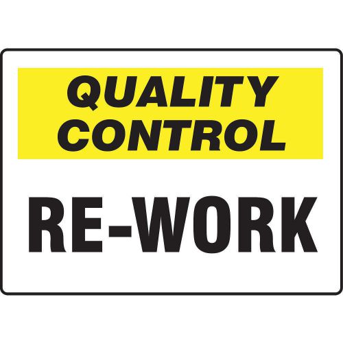 Quality control sign, 7 x 10in, qc re-work mqtl725va for sale