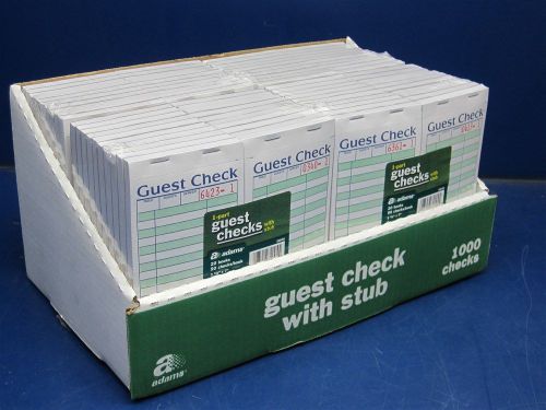 Lot of 4000 Adams 1-Part Guest Checks SA540A (80 Books, 50 Checks per Book)