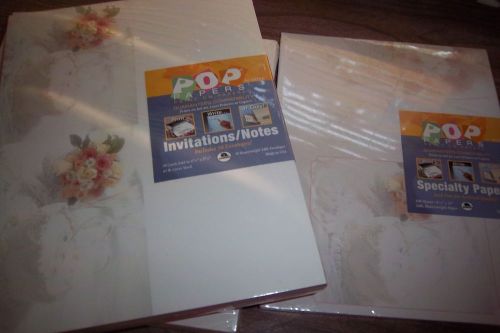 4 Packs Ampad POP Papers Invitation Notes 150 Cards Envelopes &amp; 100 Sheets Paper