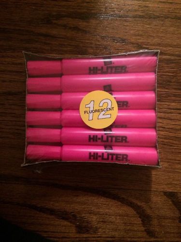 Avery Hi-Liter Desk Style Highlighter -Fluorescent PINK - 12/PK