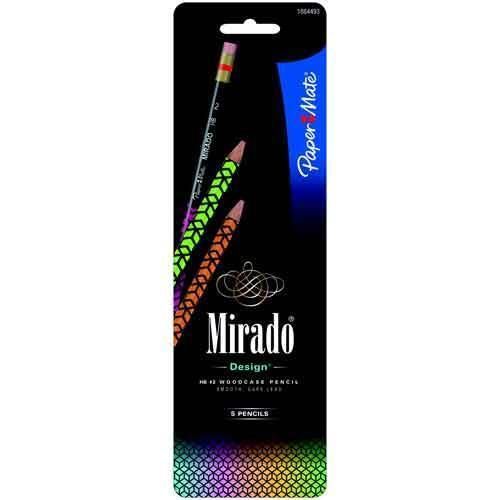 Sanford Paper Mate Mirado Design Woodcase Pencils Assorted 5 Count