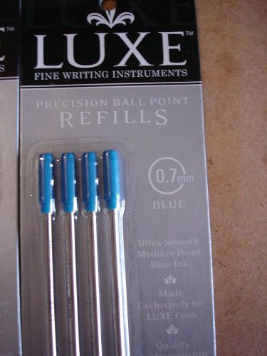 HUGE LOT 320 LUXE PRECISION BALL PEN 0.7mm REFILLS BLUE ULTRA SMOOTH MED POINT