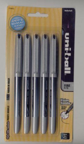 25 UNIBALL VISION .7 BLACK ROLLERBALL PENS @@@