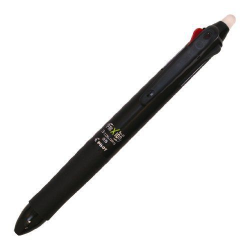 Pilot FriXion Multi Pen (Black Body) with 3 Colors (Black/Blue/Red) LKFB60EFB