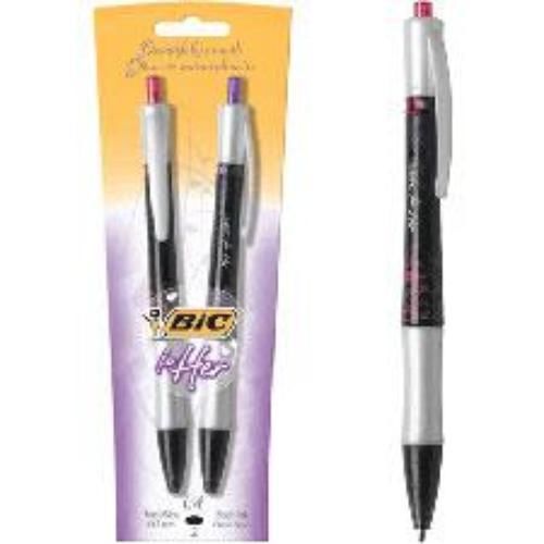 Bic for Her Retractable Gel Pen 0.7mm Medium 2 Count Black