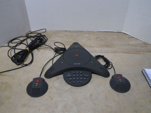 Polycom 2201-03309-001-H Conference Base Station w/ Wall Module and (2) Mics