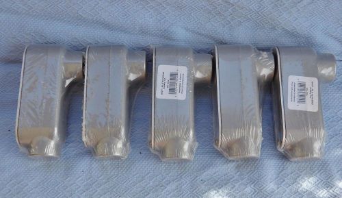 Conduit body 3/4&#034; lb with cover plate. lot of 5, bwf/stephens u l for sale