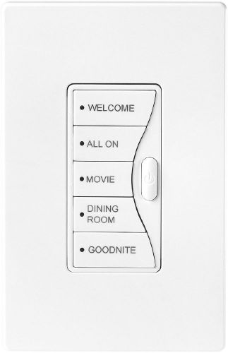 Cooper Wiring Devices RFWC5WS Aspire RF Wall Mount 5-Scene LED Keypad