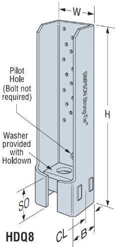 4 Brand New Simpson Strong Tie HDQ8-SDS3 Hold Downs With SDS Screws