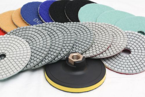 Diamond Polishing Pads 4 inch Wet/Dry 150 Piece Set Granite Concrete Marble