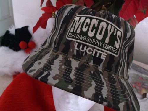 NEW MC COY BUILDING SUPPLY BALL CAMO HUNTING FISHING CAP HAT LUMBER PLUMBING