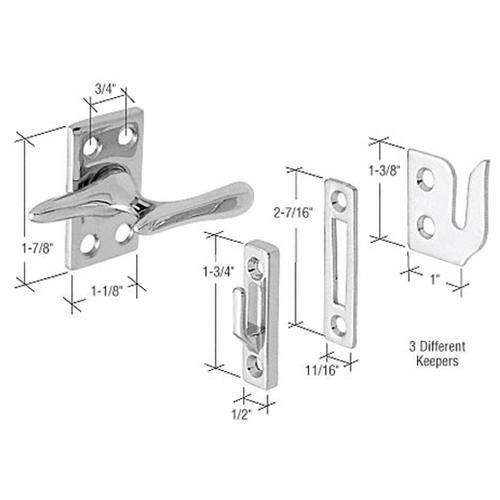 Chrome Casement Sash Lock H3684