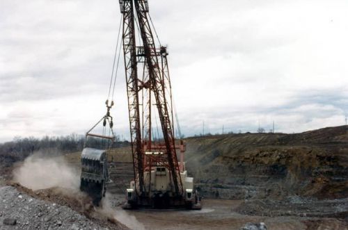 1975 ? central ohio coal dragline crane photo c3868-7aspct for sale