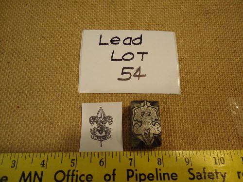 VINTAGE Letterpress Metal WOOD LEAD Printers Blocks BOY SCOUTS OF AMERICA #54