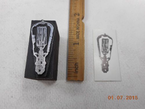 Printing Letterpress Printers Block, Old Fashion Filament Light Bulb, lightbulb