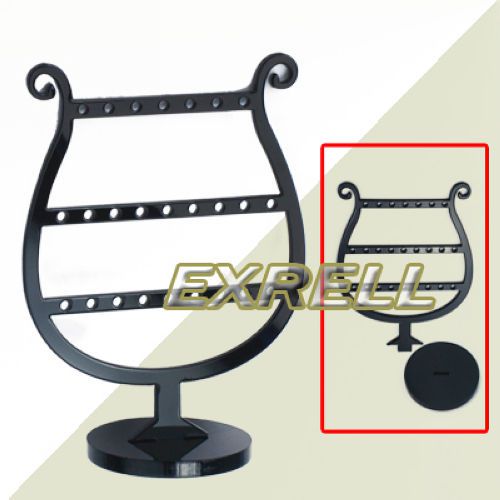 2x 25 Hole Earrings Studs Display Stand Showcase Black