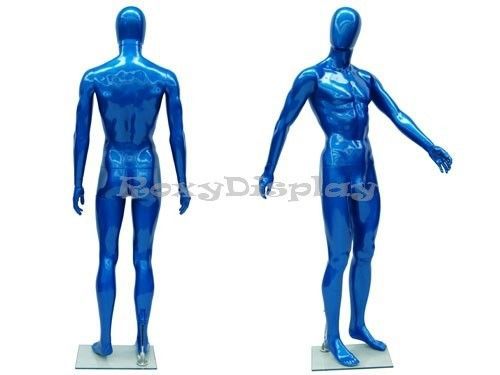 Male Unbreakable EggHead Plastic Mannequin Display Dummy  #PS-SM1BLEG