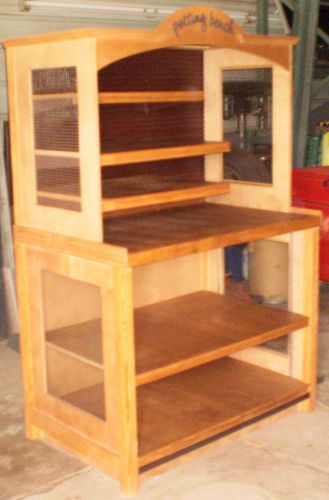 Wood Potting Bench Display Unit  48&#034; X 31&#034; Deep 72&#034; High