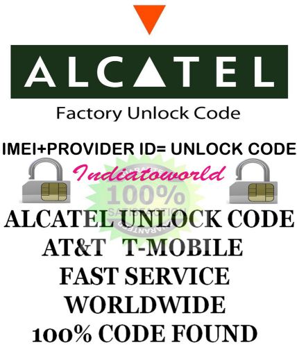 Alcatel unlock code alcatel ot 510,606,871,282,871a for sale
