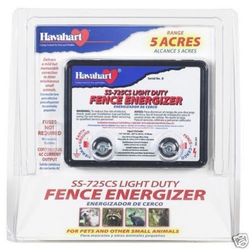 Havahart 5 acres light duty fence energizer ss-725cs for sale