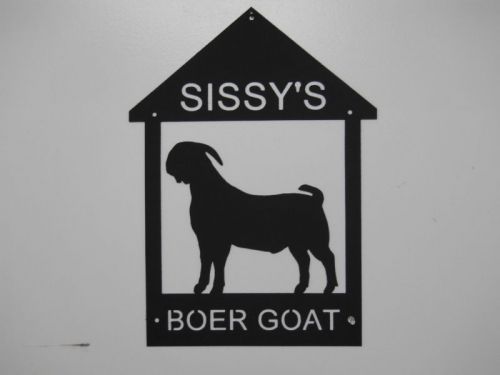 BOER GOAT METAL SIGN BARN SHAPE ANY NAME NO CHARGE