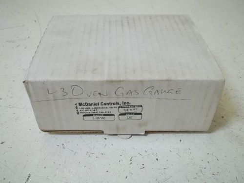 MCDANIEL CONTROLS INC. L60 1/4&#034; GAUGE 0-60 *NEW IN A BOX*