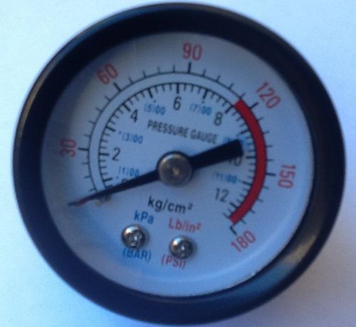 1/8&#034; npt air or fuel pressure gauge 0-150 psi back mnt 1.5&#034; face for sale