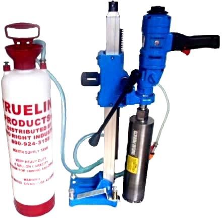 2 speed core drill w/ stand &amp; (6)diamond core bits plus h20 tank for sale