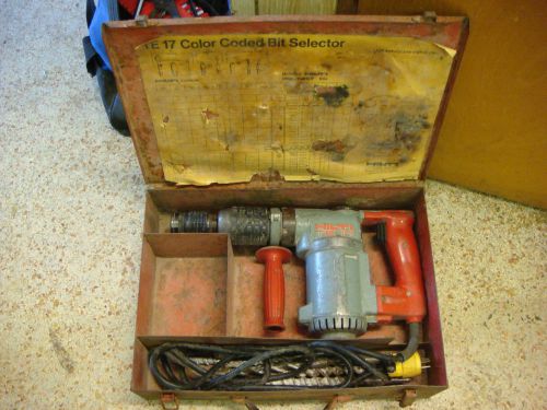 HILTI TE 17 ELECTRIC HAMMER DRILL PLUS 12 BITS METAL CASE ROTARY