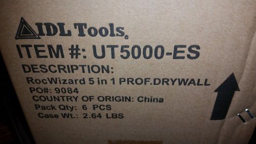 6x  IDL TOOLS INTERNATIONAL UT5000 RocWizard 5-in-1 Professional Drywall Tool