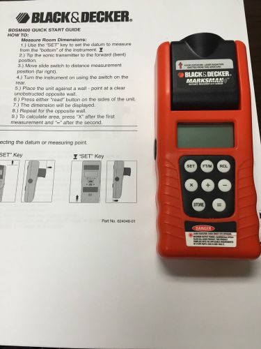 Black &amp; Decker BDSM400 Marksman Sonic Distance Measure - Good Working Condition