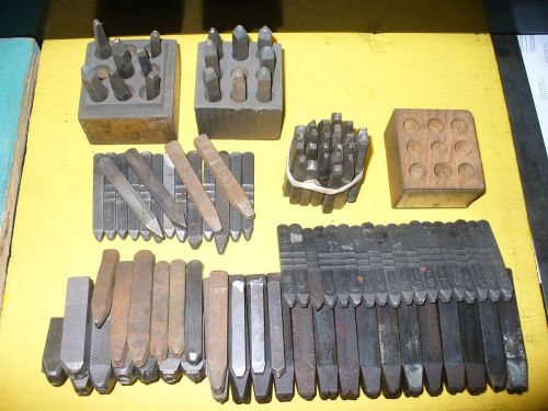 Metal punches stamps mixed various vintage i.d. marks letters numbers metal for sale