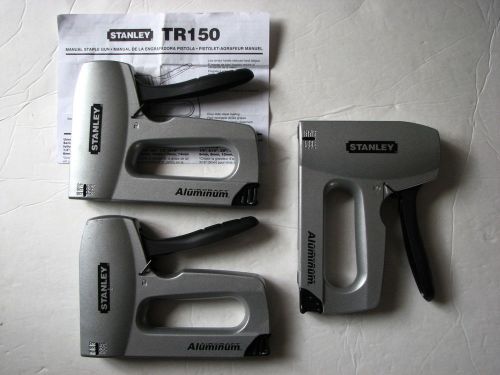 Lot of 3 Stanley SharpShooter Heavy Duty Staple Guns  Model # TR150