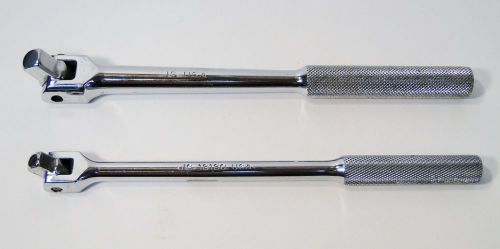 2 PC JS USA CHROME 1/2&#034; &amp; 3/8&#034; DRIVE BREAKER BAR SET