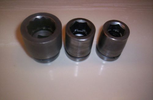 3 Apex Heavy Duty Impact Sockets 3/4&#034; Drive 1 1/4&#034;, 15/16&#034;, 13/16&#034;