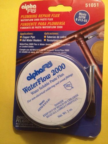 (NEW) Alpha Fry Plumbing Repair Flux #51051 Waterflow 2000 Paste Flux with Brush