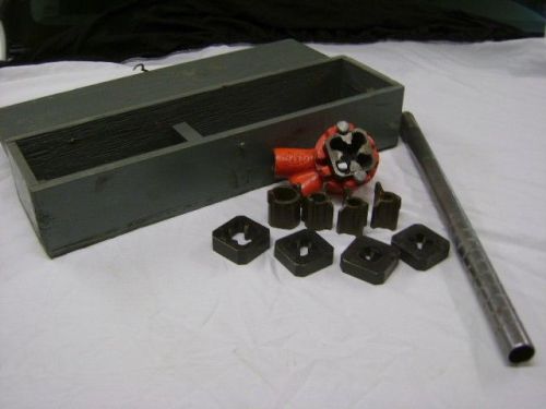 Pipe Threader REED 2A Adjustable Stock w/ 5 Dies 1/4, 1/2, 3/8, 3/4, &amp; 1&#034; die