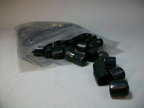 Pliable push-on vinyl caps 7/8&#034; black (1500 pieces) - new old stock for sale