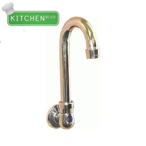 Wall Mount Faucet  3-1/2&#034; Gooseneck Spout Single Backsplash Base